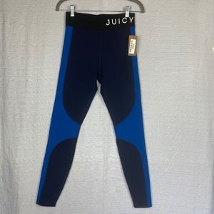 Juicy Couture Sport Women's Size Small Blue/Black Poly Blend Leggings Pants #484